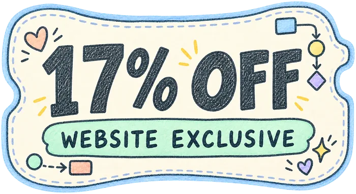 17% off, website exclusive
